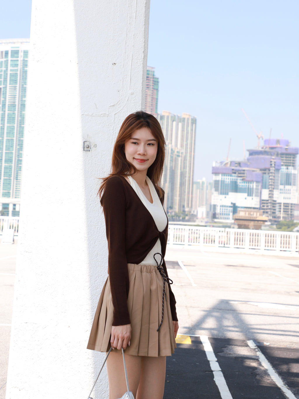 Pleated Niu Mini Skirt