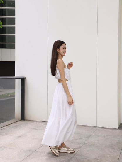 Show Back Chiffon Maxi Dress