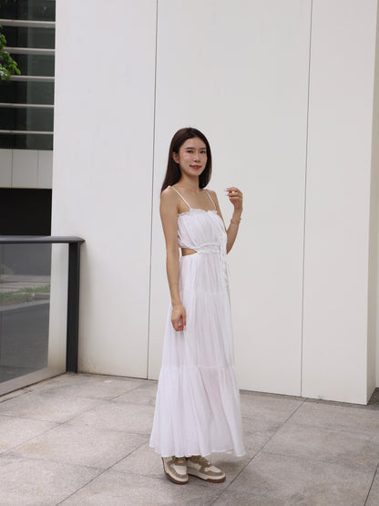 Show Back Chiffon Maxi Dress