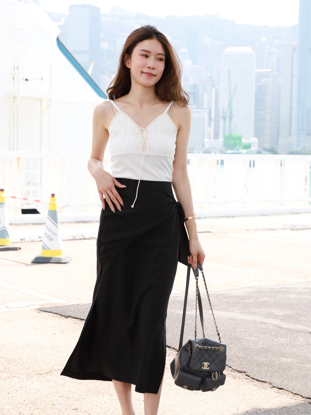 Chiffon Tied Maxi Skirt