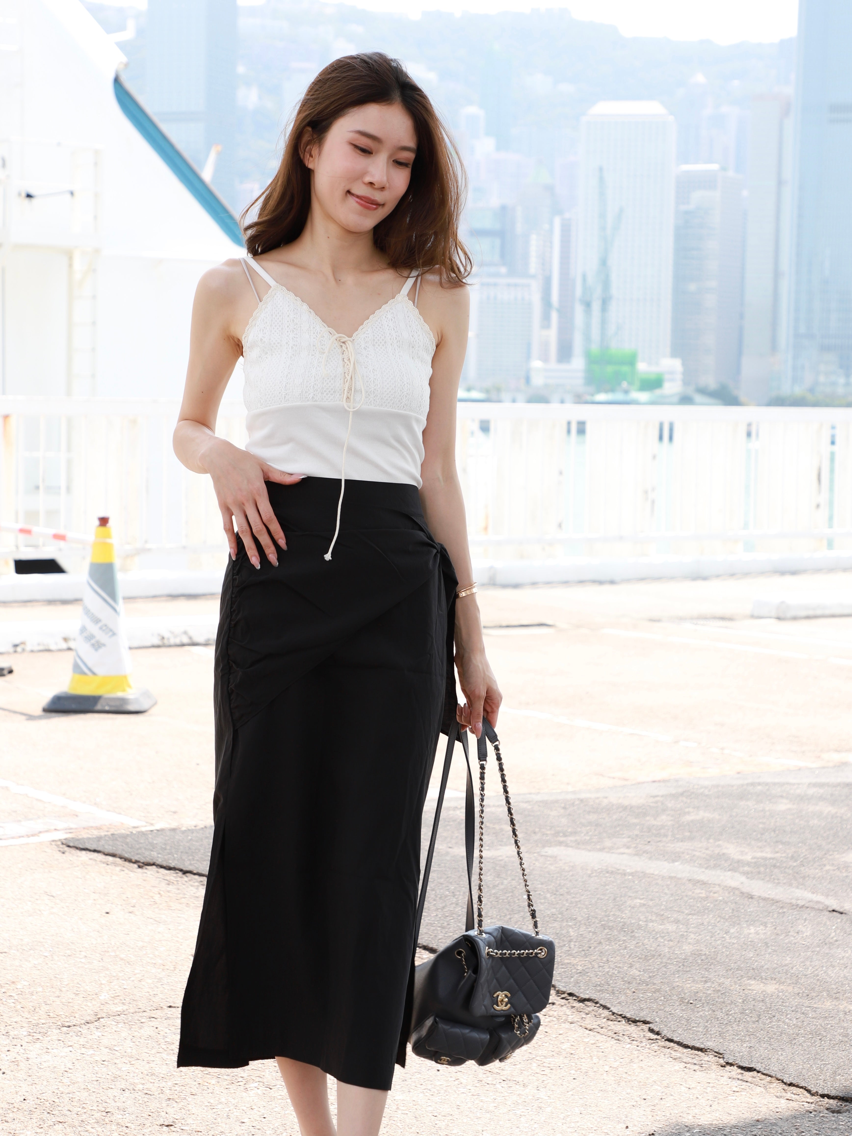 Chiffon Tied Maxi Skirt