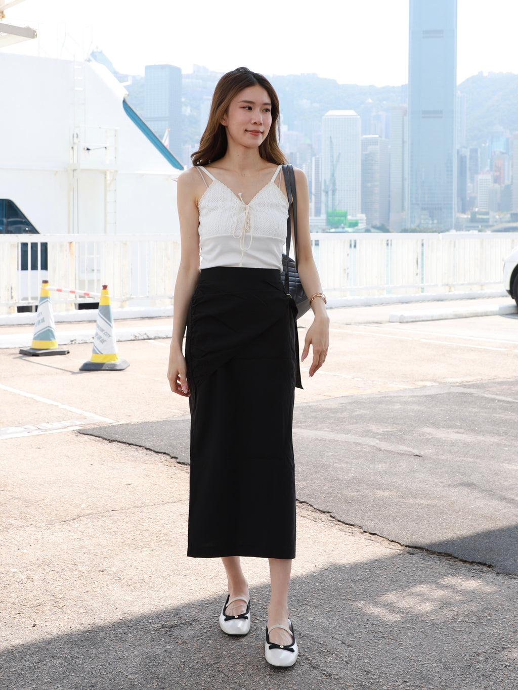 Chiffon Tied Maxi Skirt