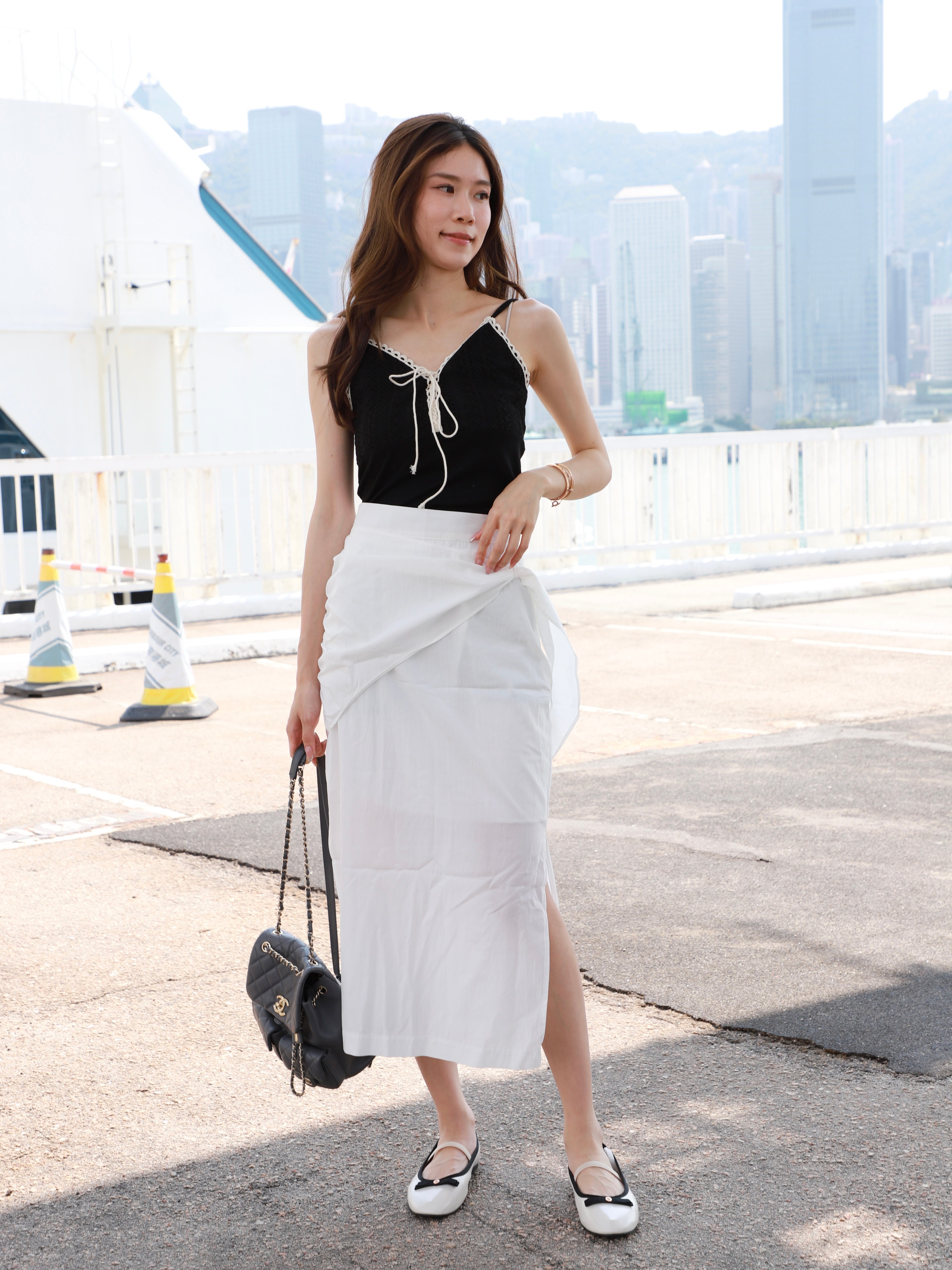 Chiffon Tied Maxi Skirt