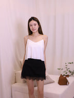 Lace Cover Mini Skirt