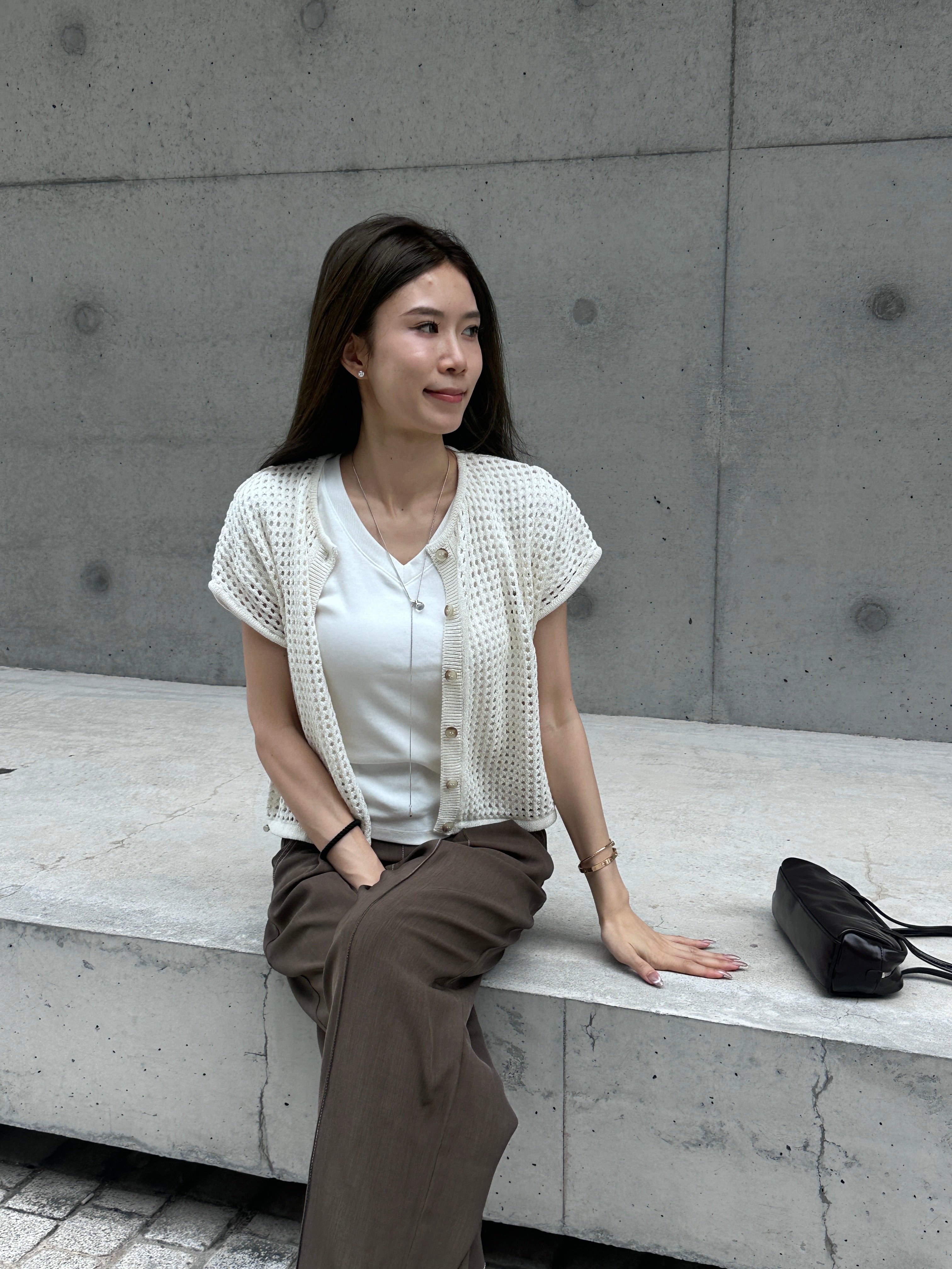 Knitted T Hole Cardigan