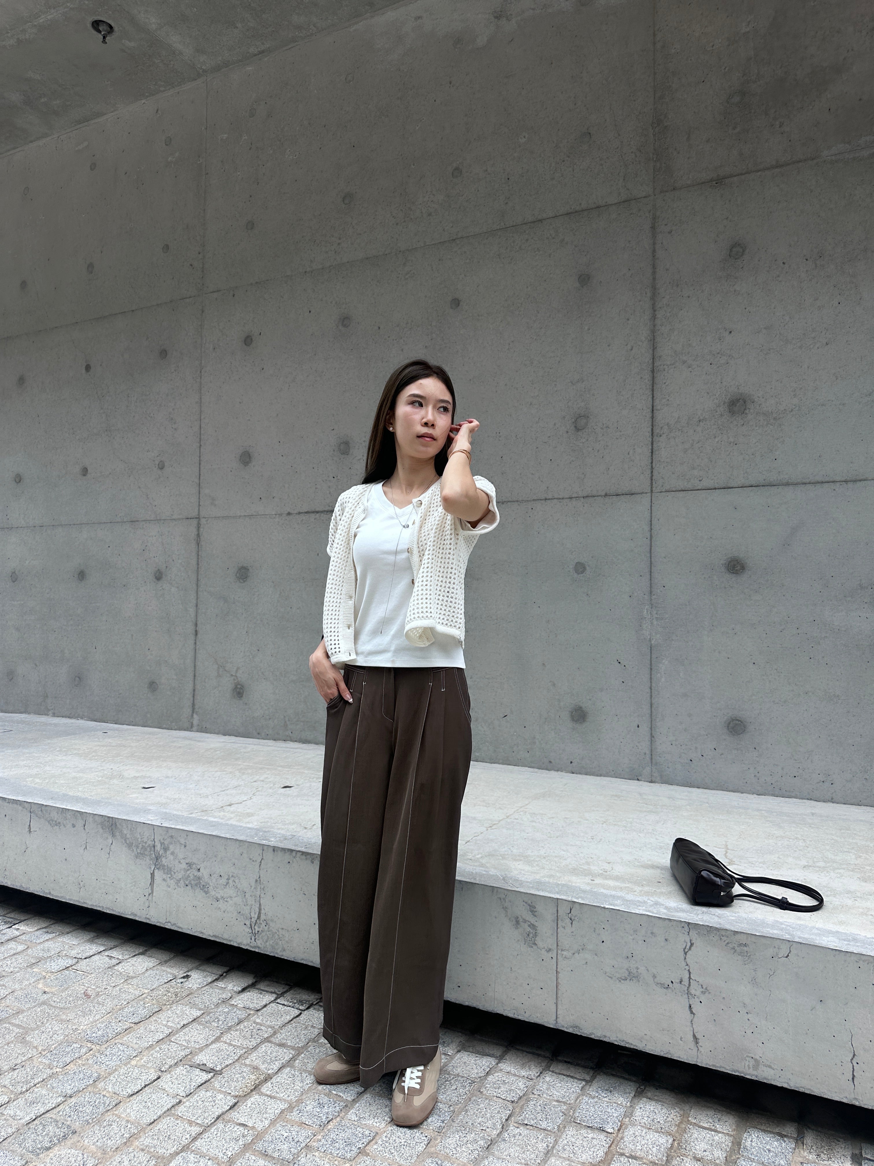 Chiffon Lined Straight Leg Pants