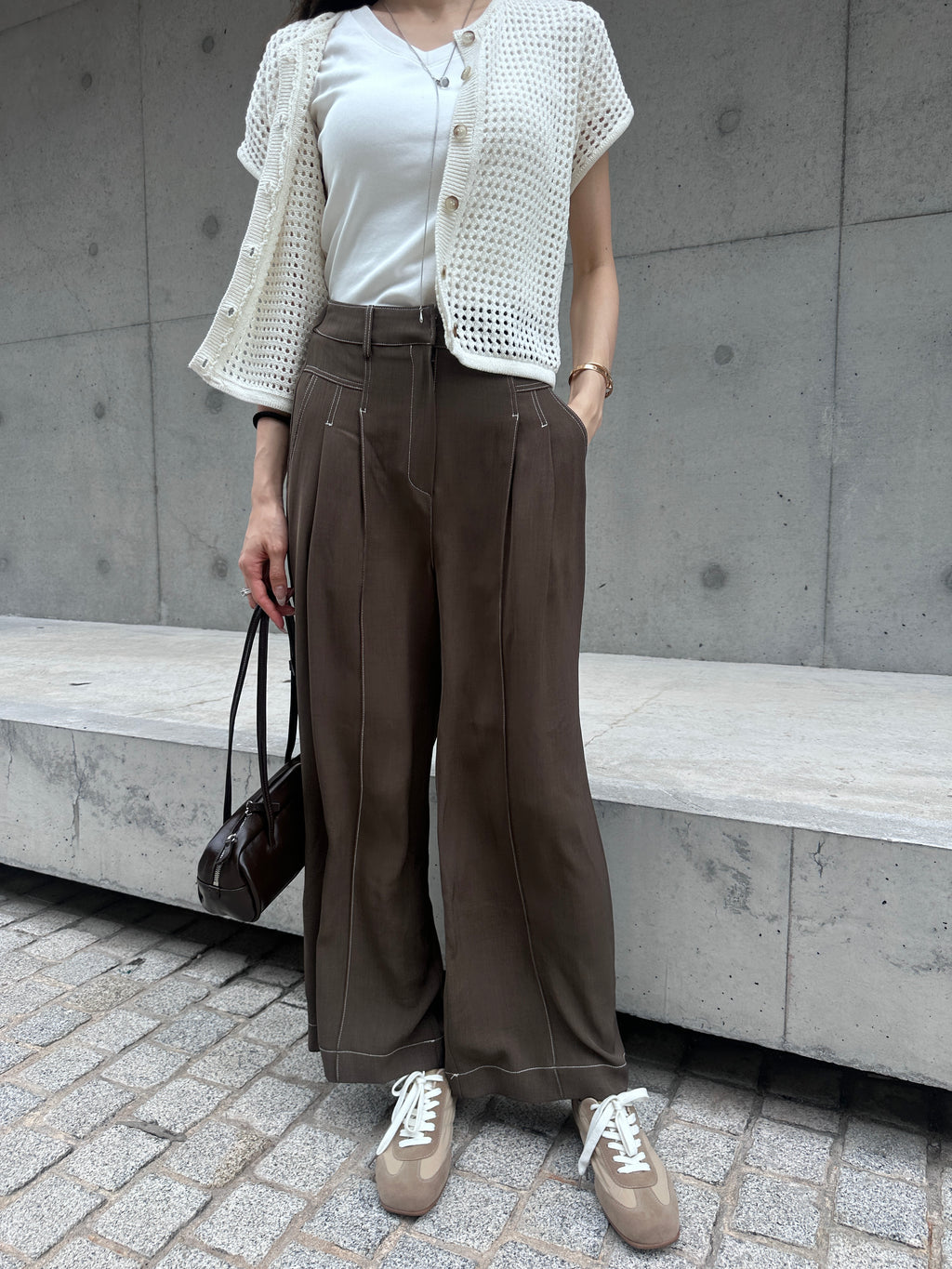 Chiffon Lined Straight Leg Pants
