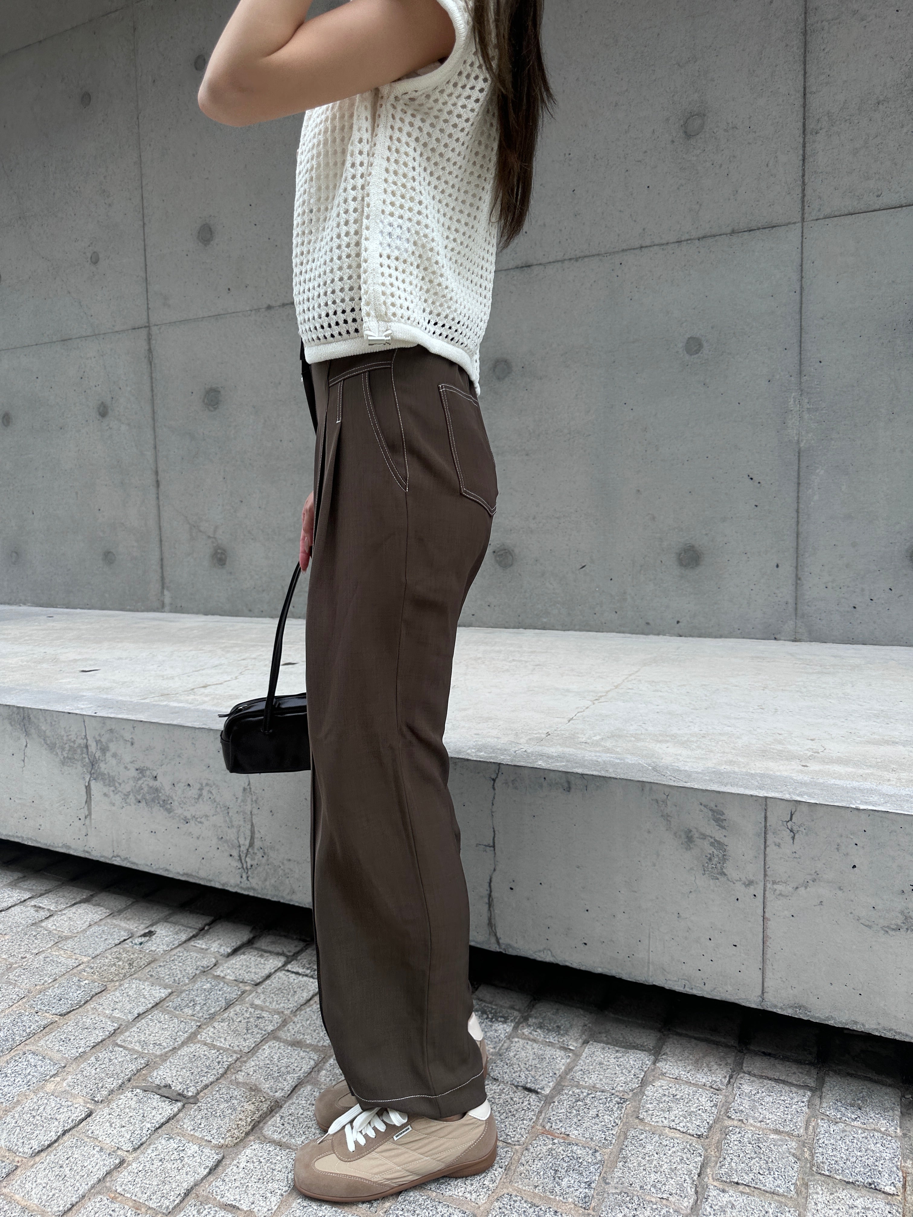 Chiffon Lined Straight Leg Pants