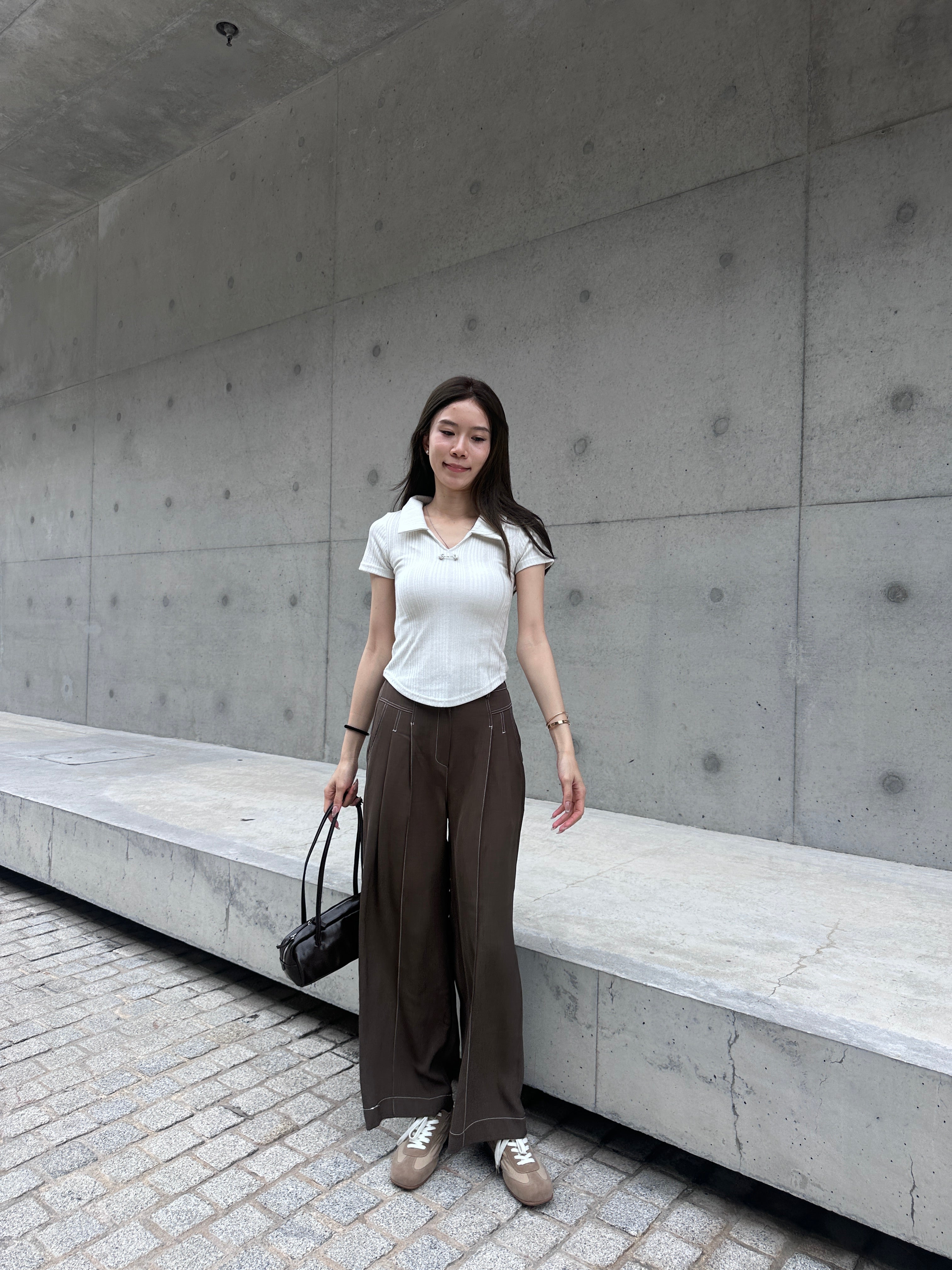 Chiffon Lined Straight Leg Pants