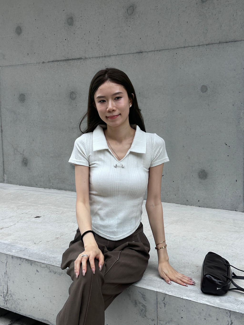 Bling Polo Neck T Top