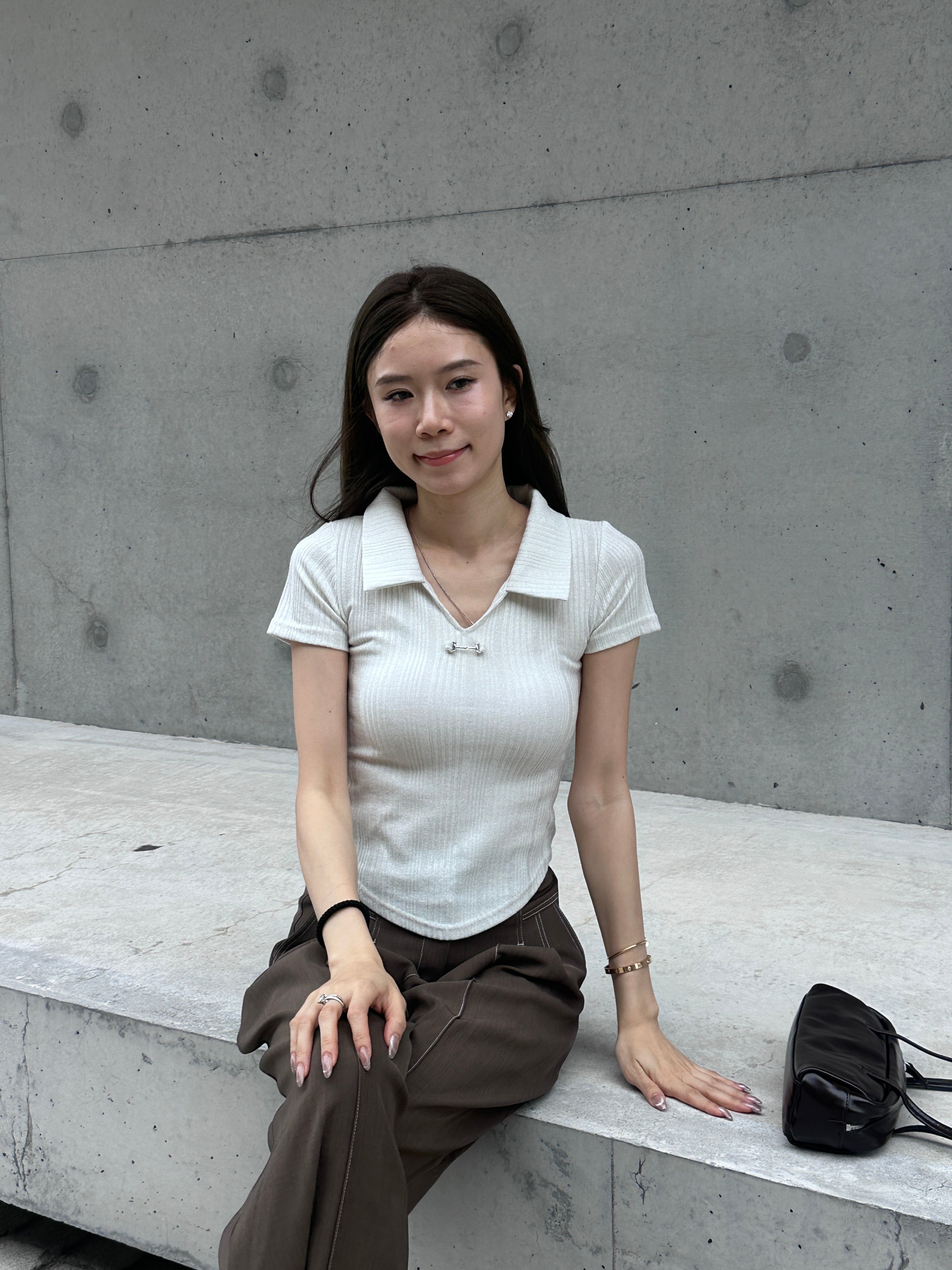Bling Polo Neck T Top