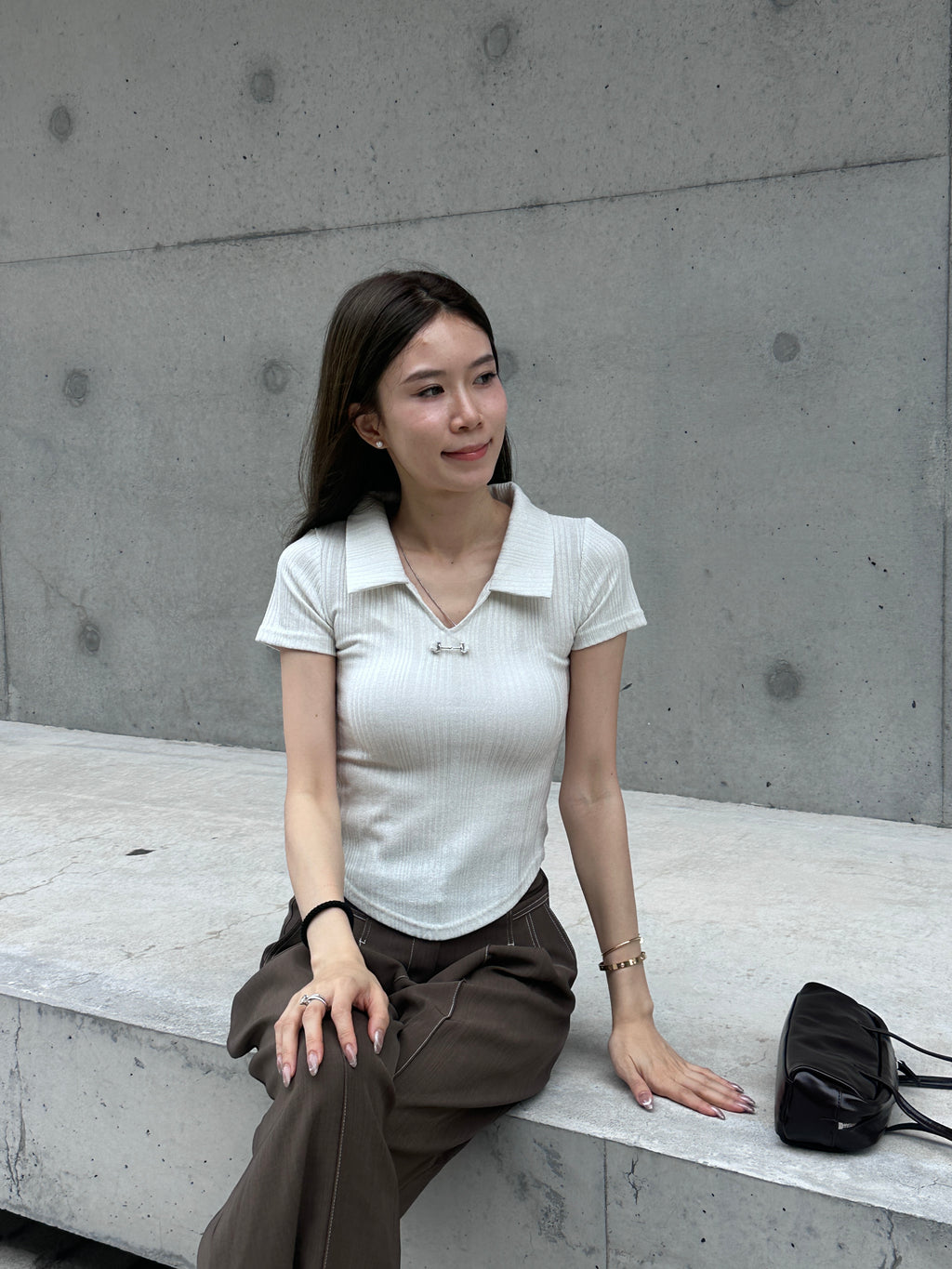 Bling Polo Neck T Top