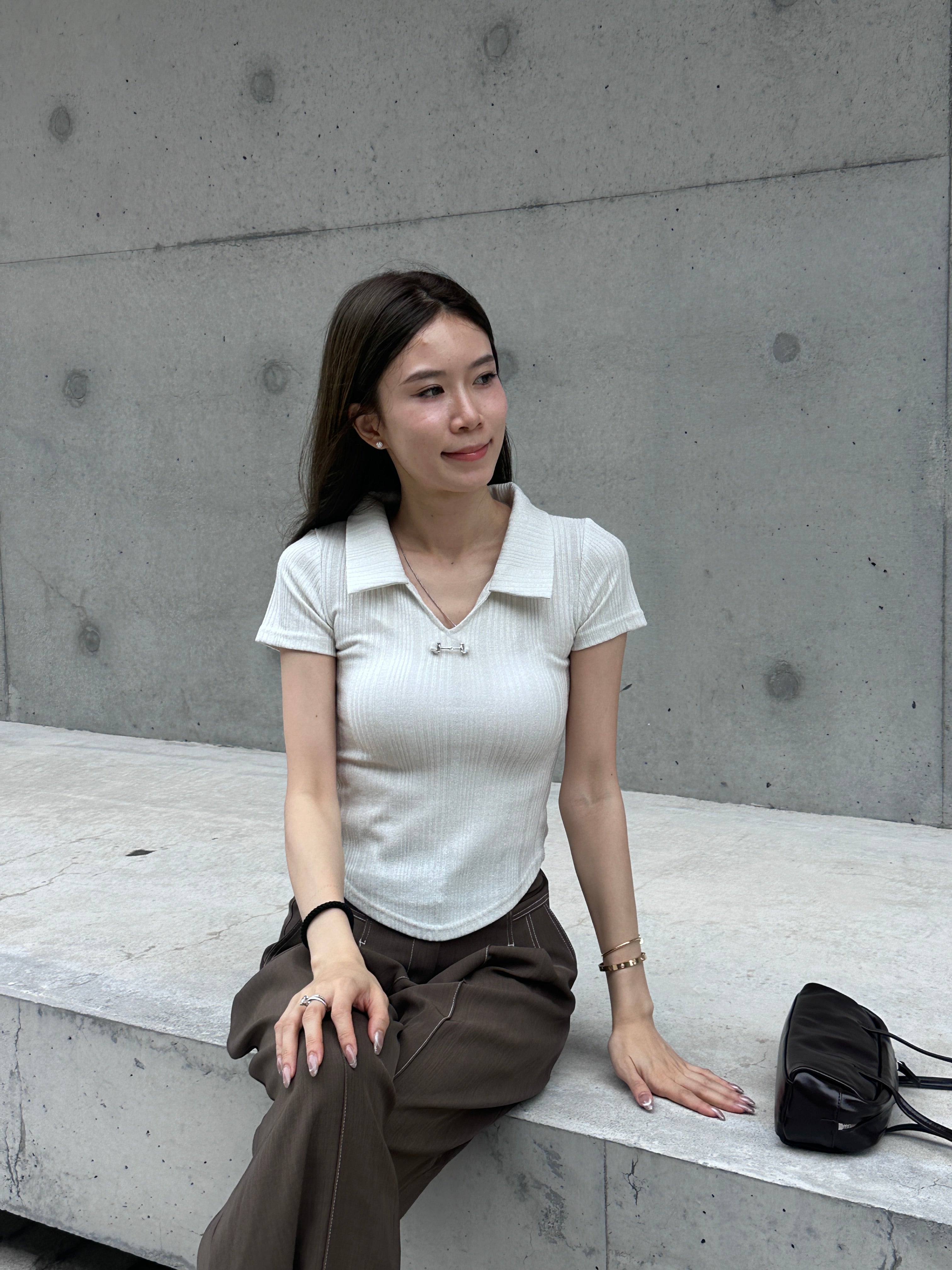 Bling Polo Neck T Top
