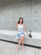 Lace Tied Waist Tank Top