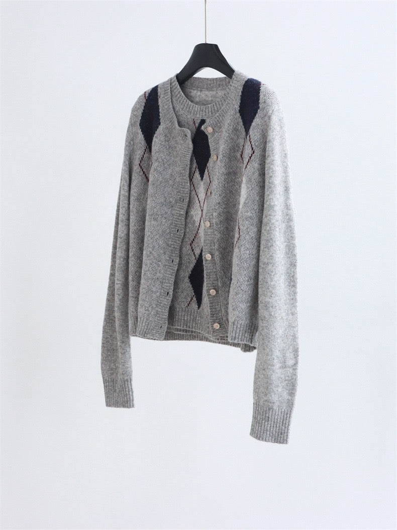 School Style Knitted Set