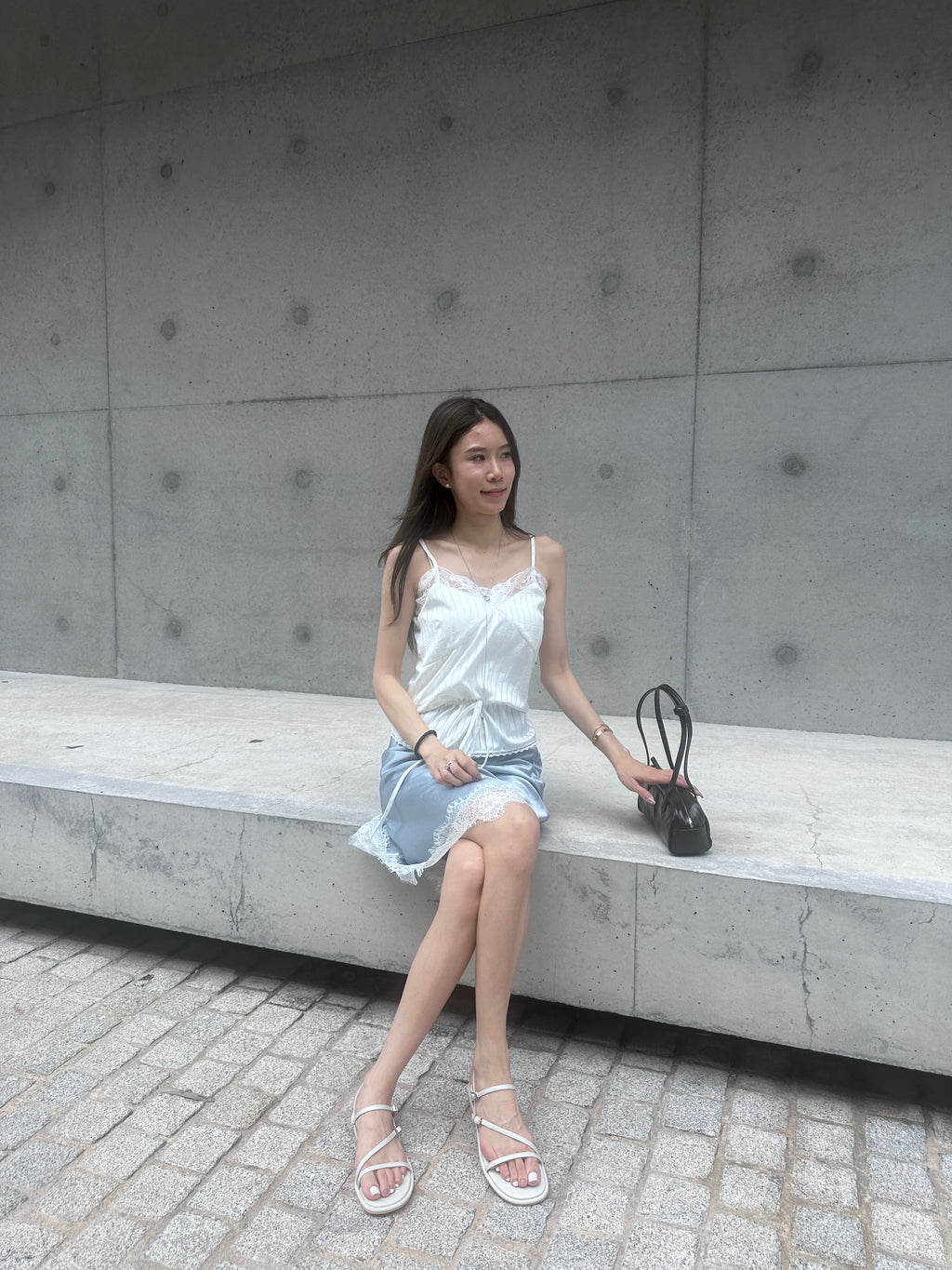 Lace Tied Waist Tank Top