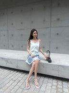 Lace Tied Waist Tank Top