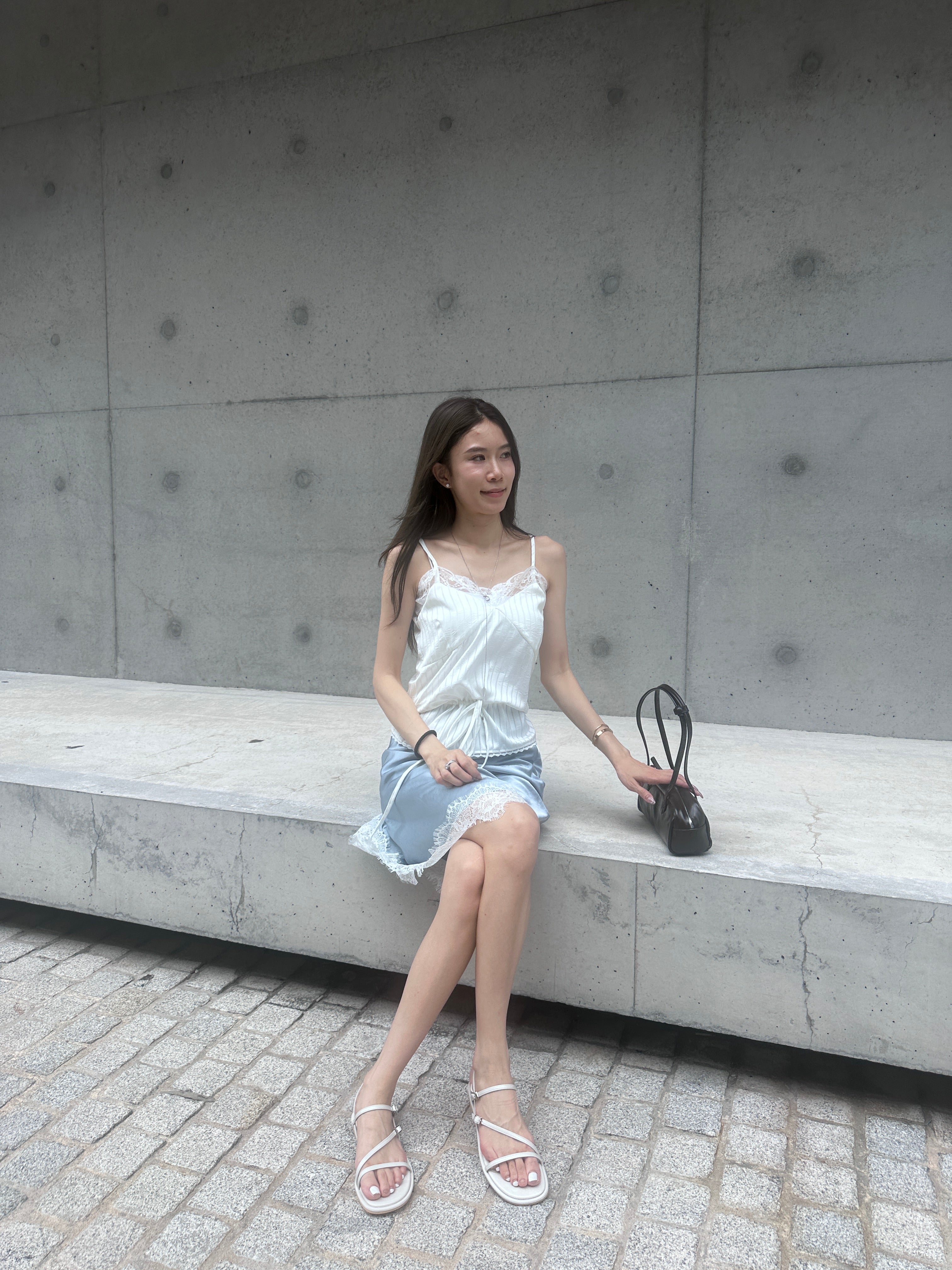 Lace Tied Waist Tank Top