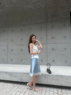 Lace Tied Waist Tank Top