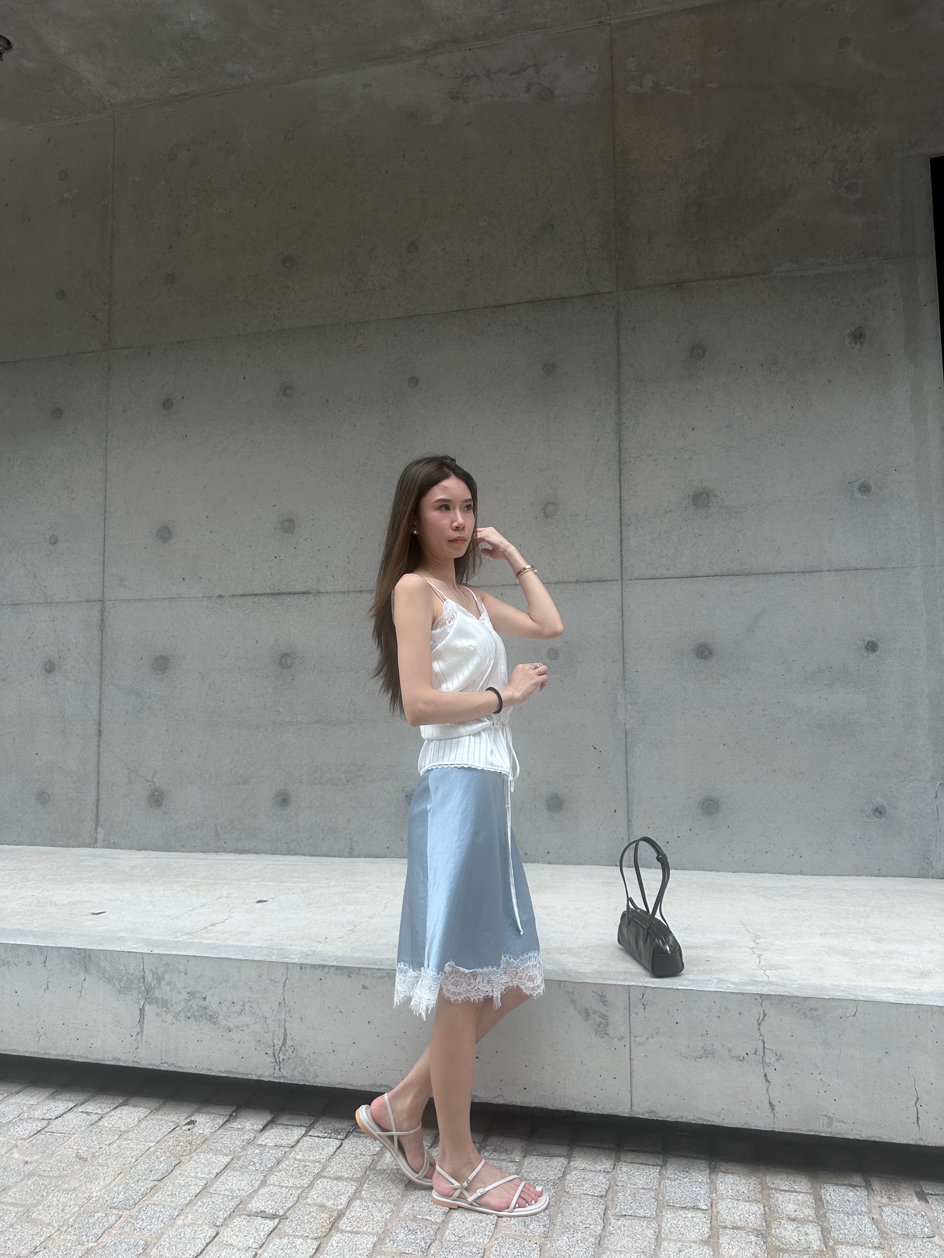 Lace Tied Waist Tank Top