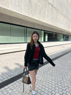 Leather Cross Skirt