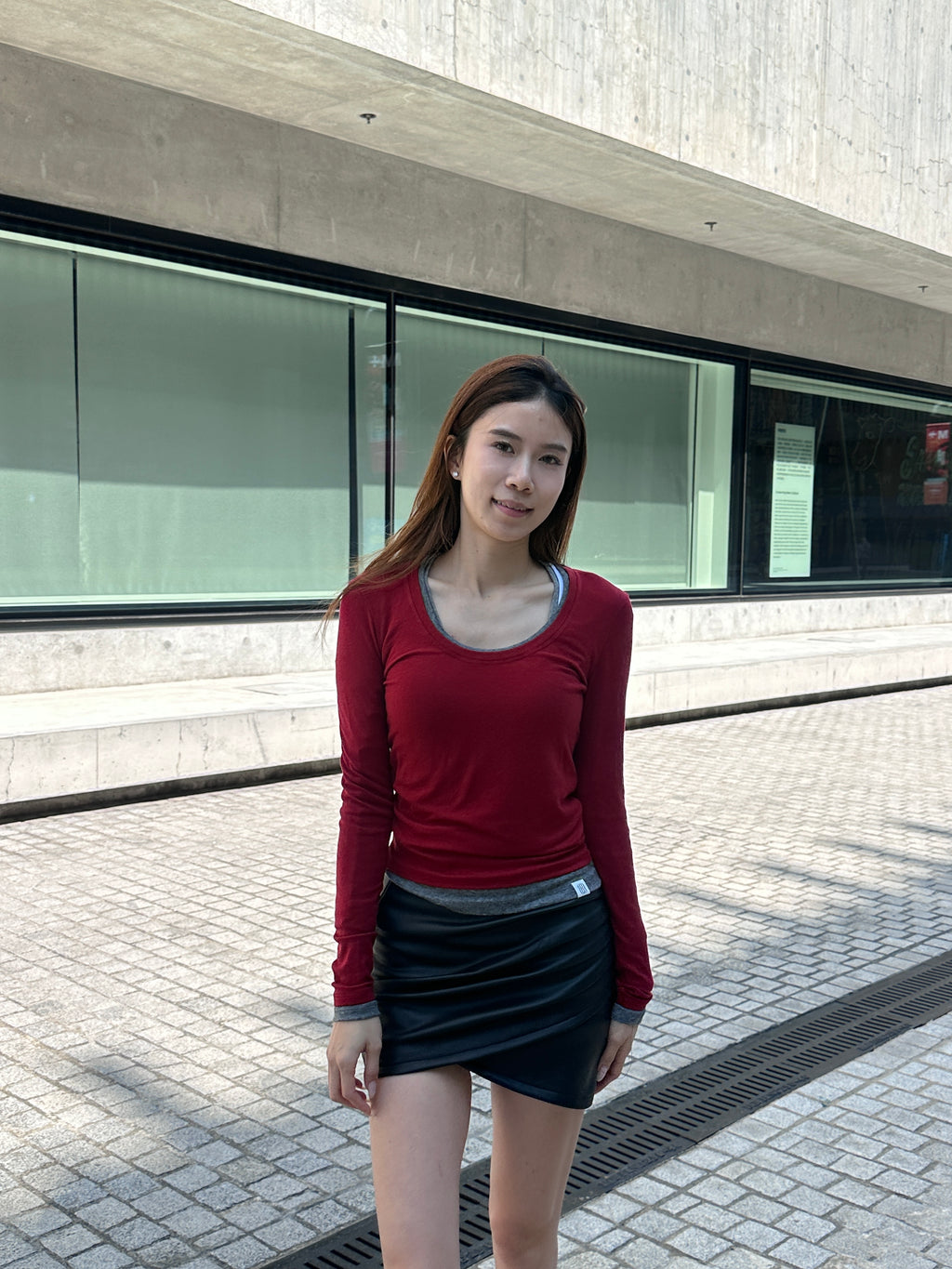 Leather Cross Skirt