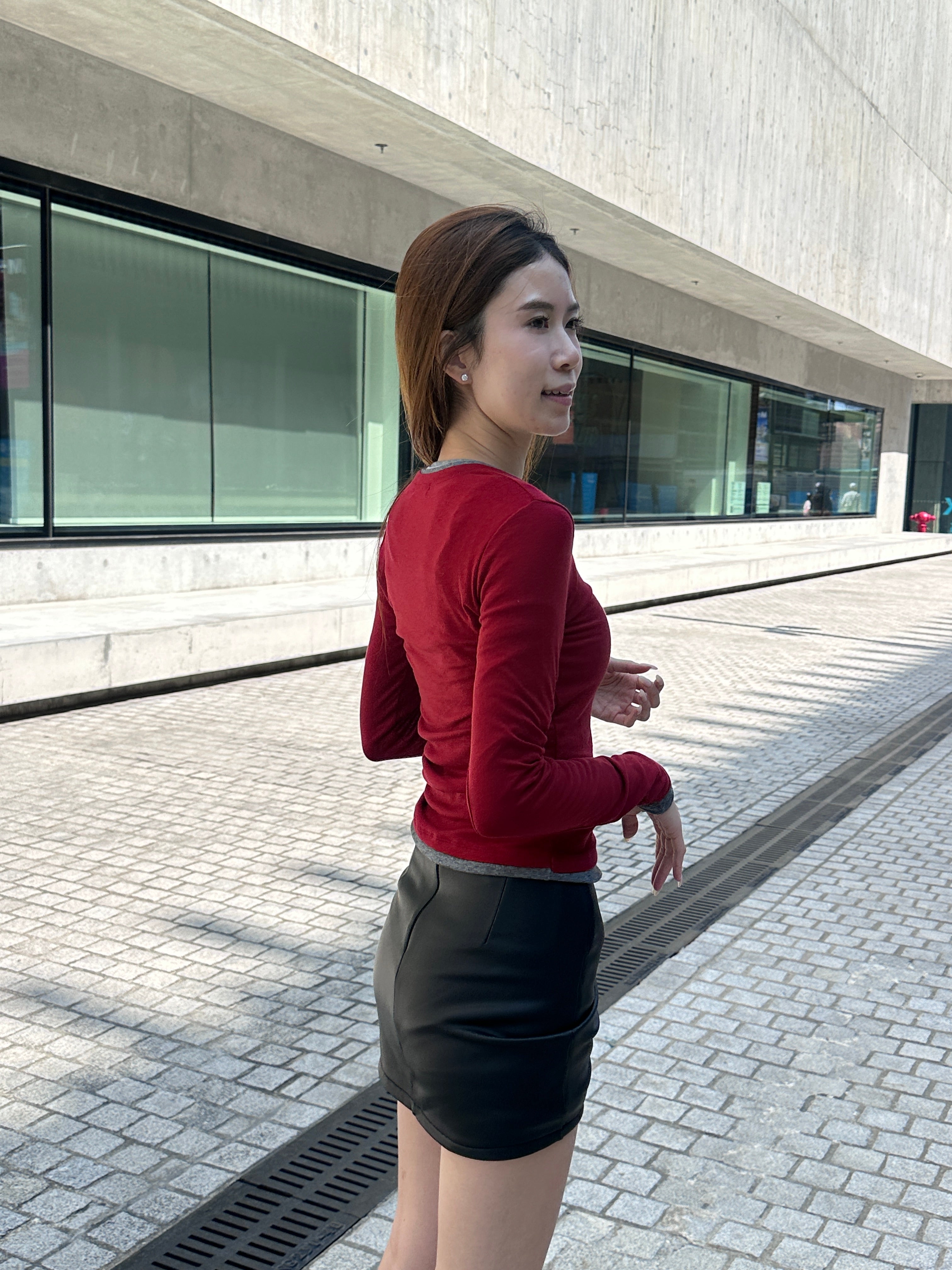 Leather Cross Skirt
