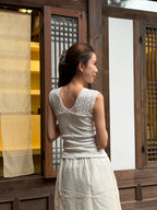 Lace Half Cotton Tank Top