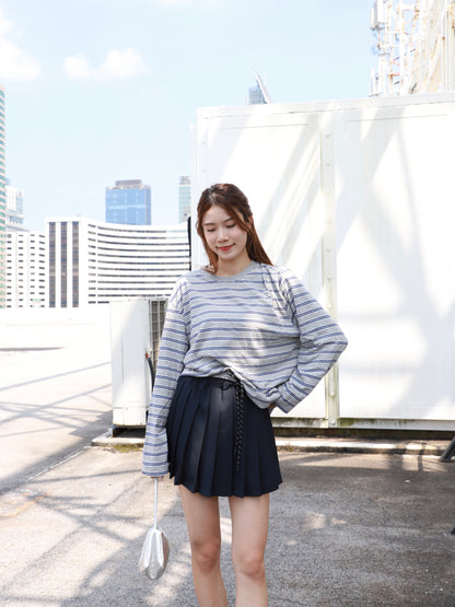 Pleated Niu Mini Skirt