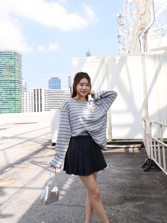 Oversized Stripe Cotton T Top