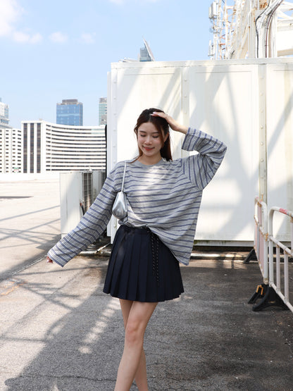 Pleated Niu Mini Skirt