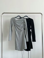 Side Hole Long Sleeves Mini Dress