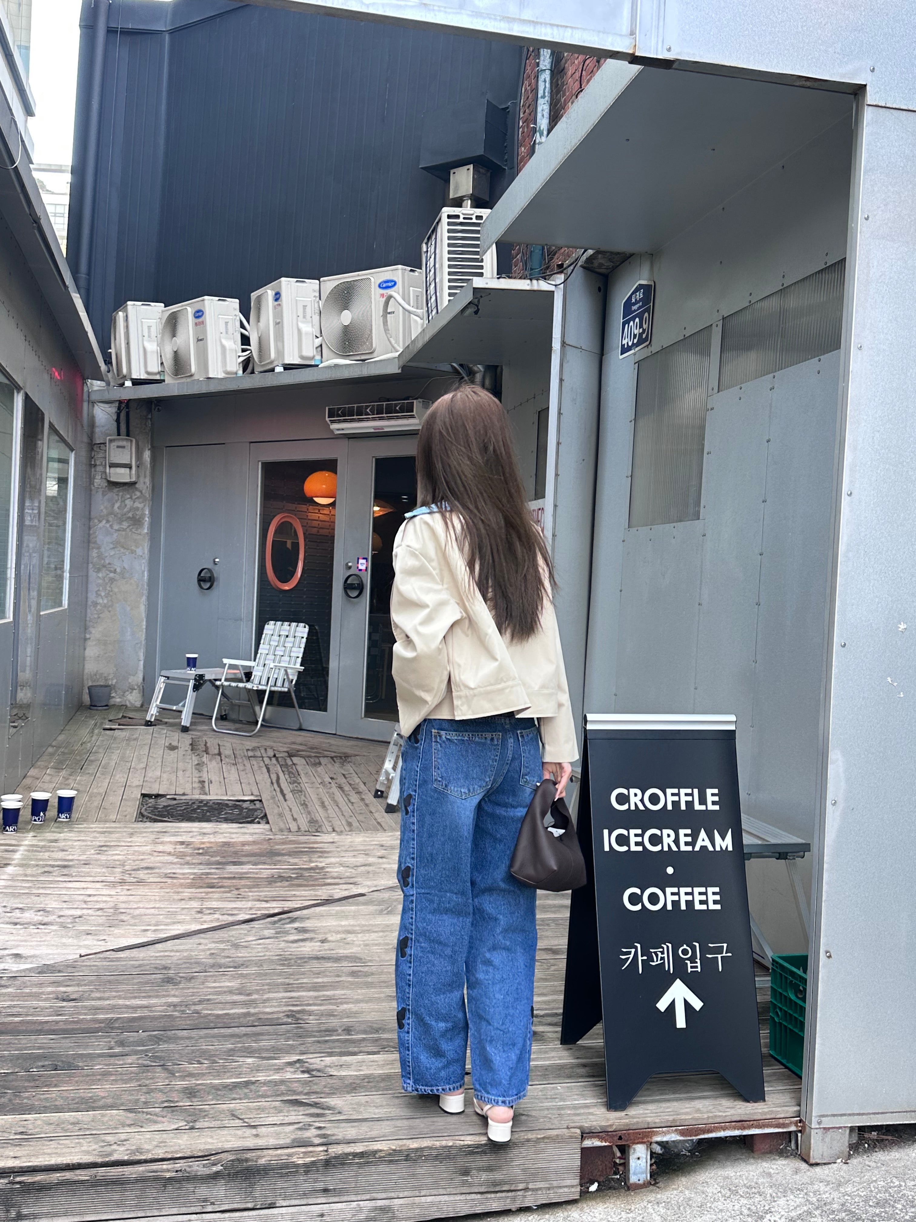 Denim Mix Trench Coat