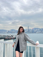 Wool with Hat Mid Jacket