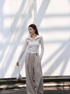 White Layered Chiffon Pants