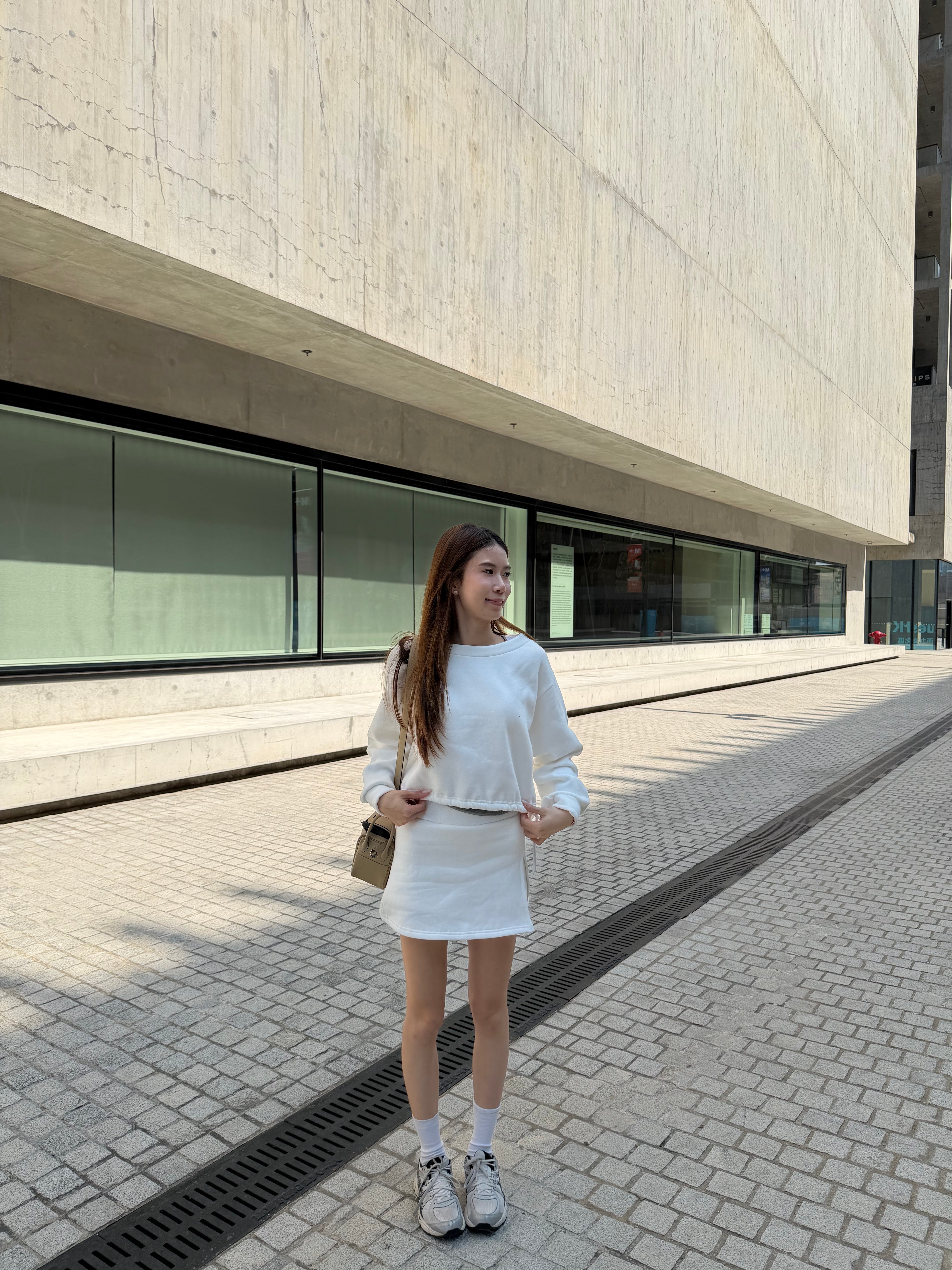 Cotton Fleece Top & Skirt Short Set