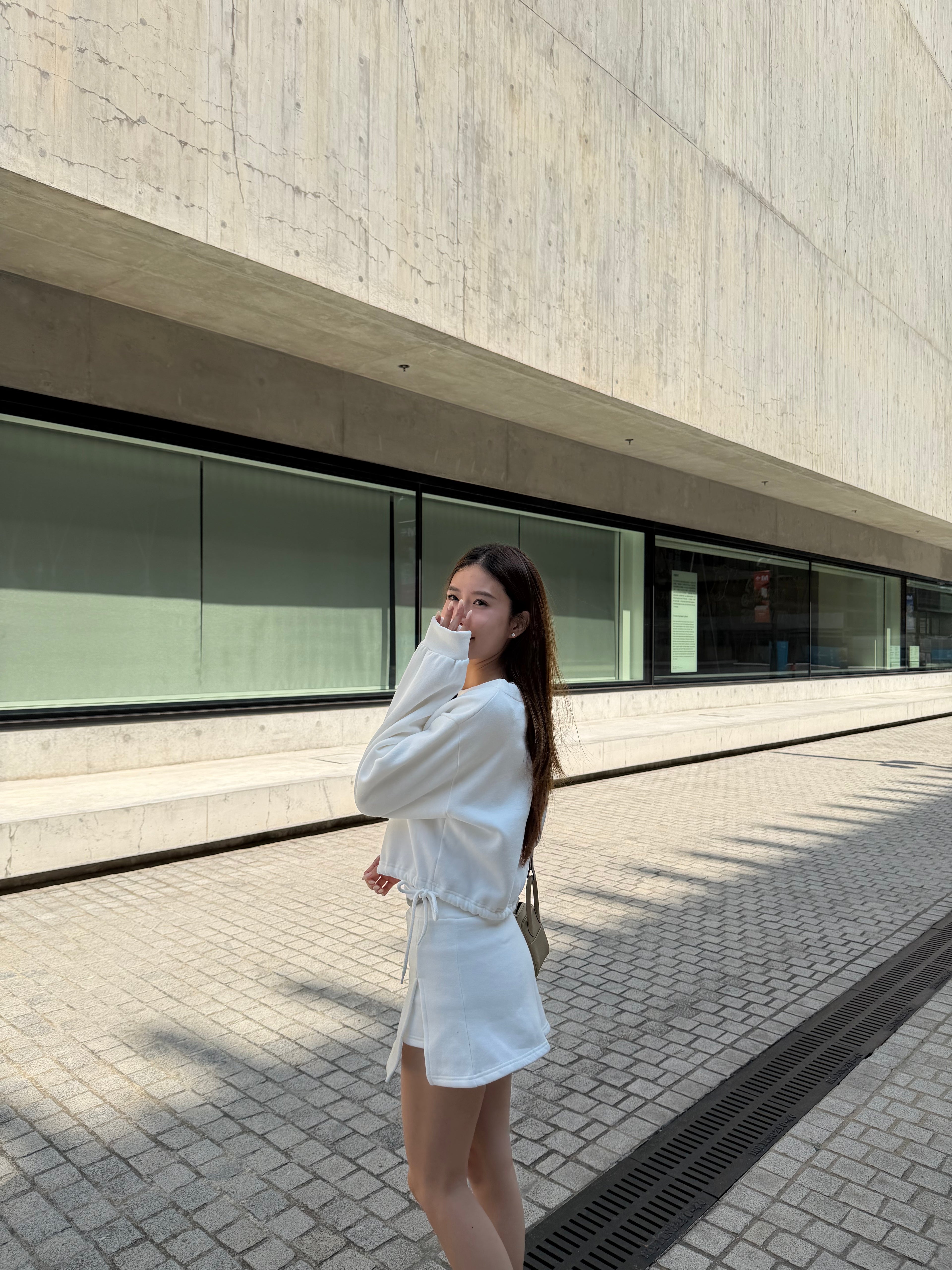 Cotton Fleece Top & Skirt Short Set