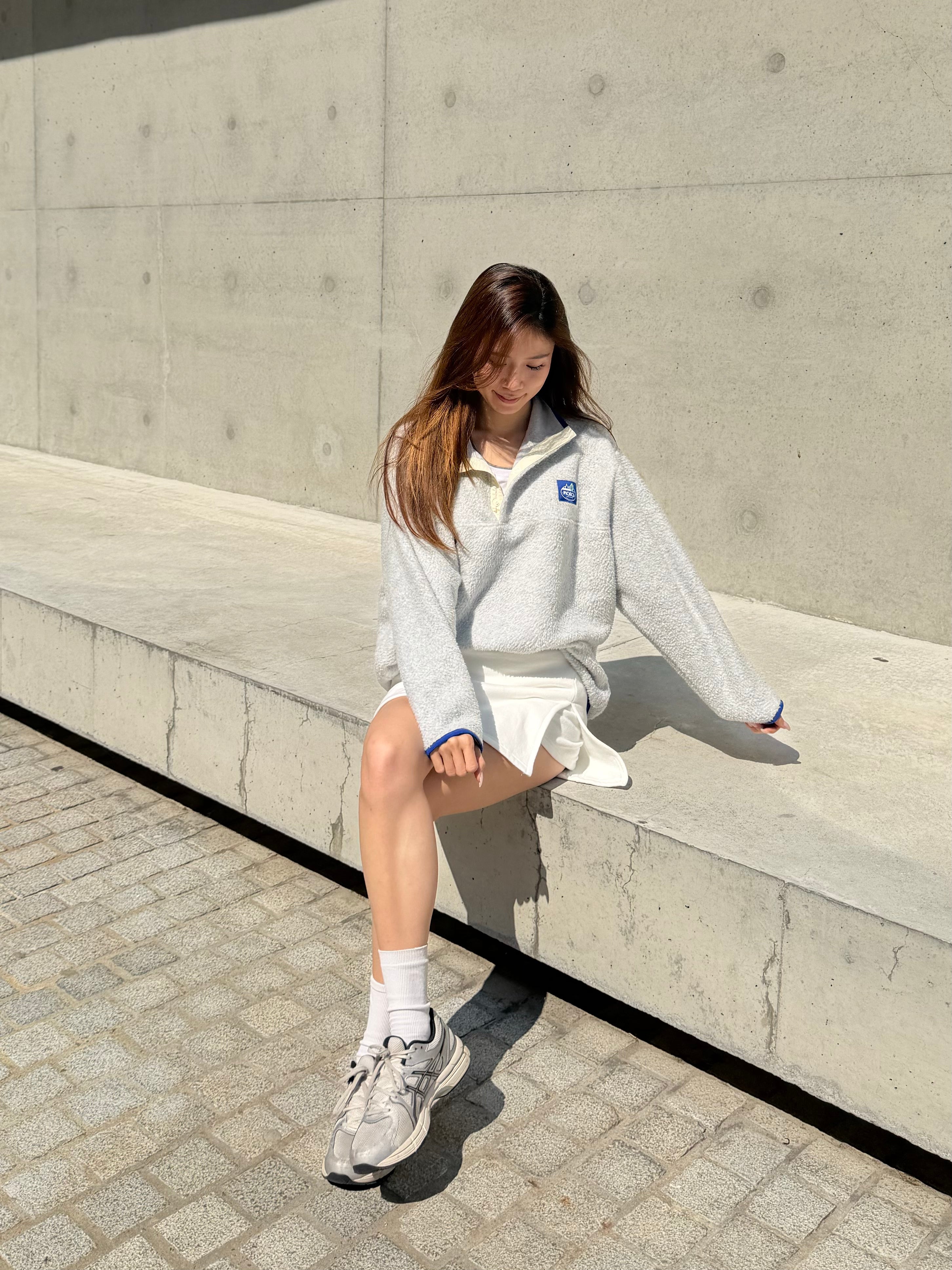 Fluffy Fleece Mix Sweatshirt