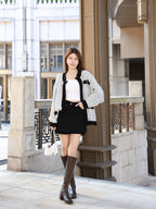 Tweed Fluffy Oversized Cardigan