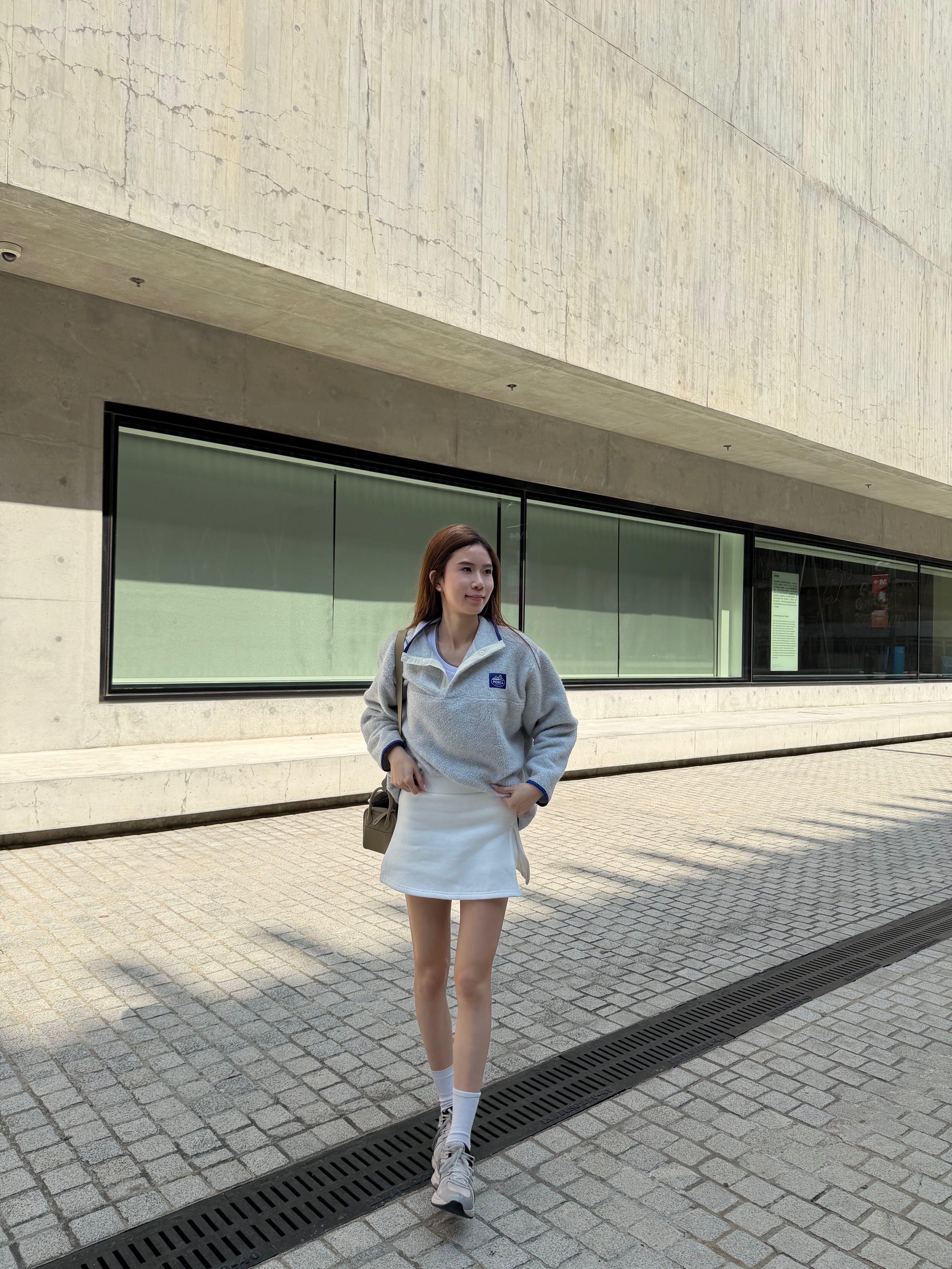 Fluffy Fleece Mix Sweatshirt