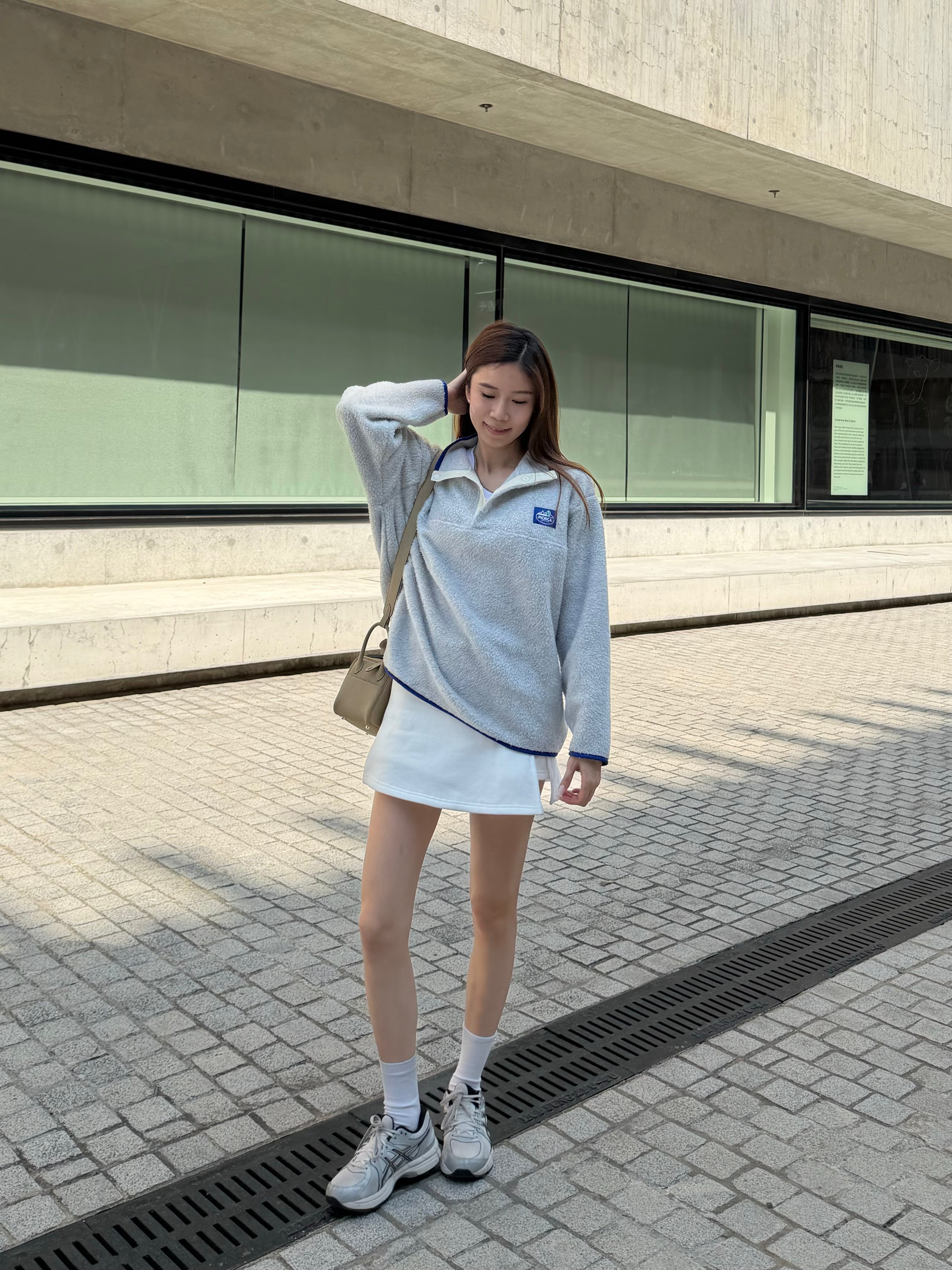 Fluffy Fleece Mix Sweatshirt