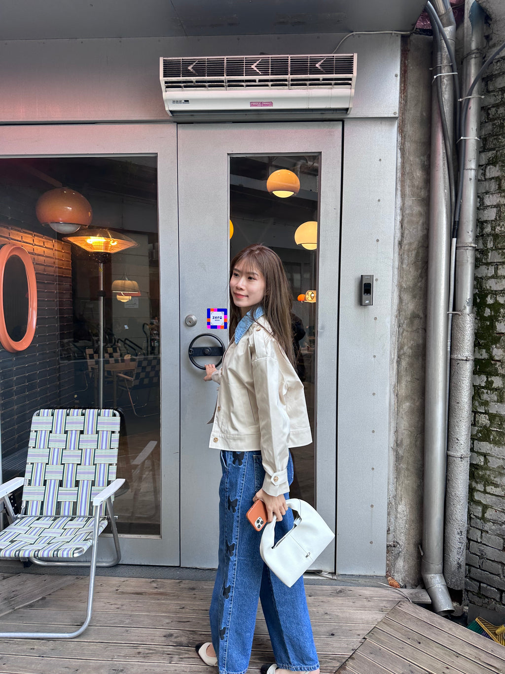 Denim Mix Trench Coat