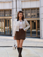 Mix Collar French Coat