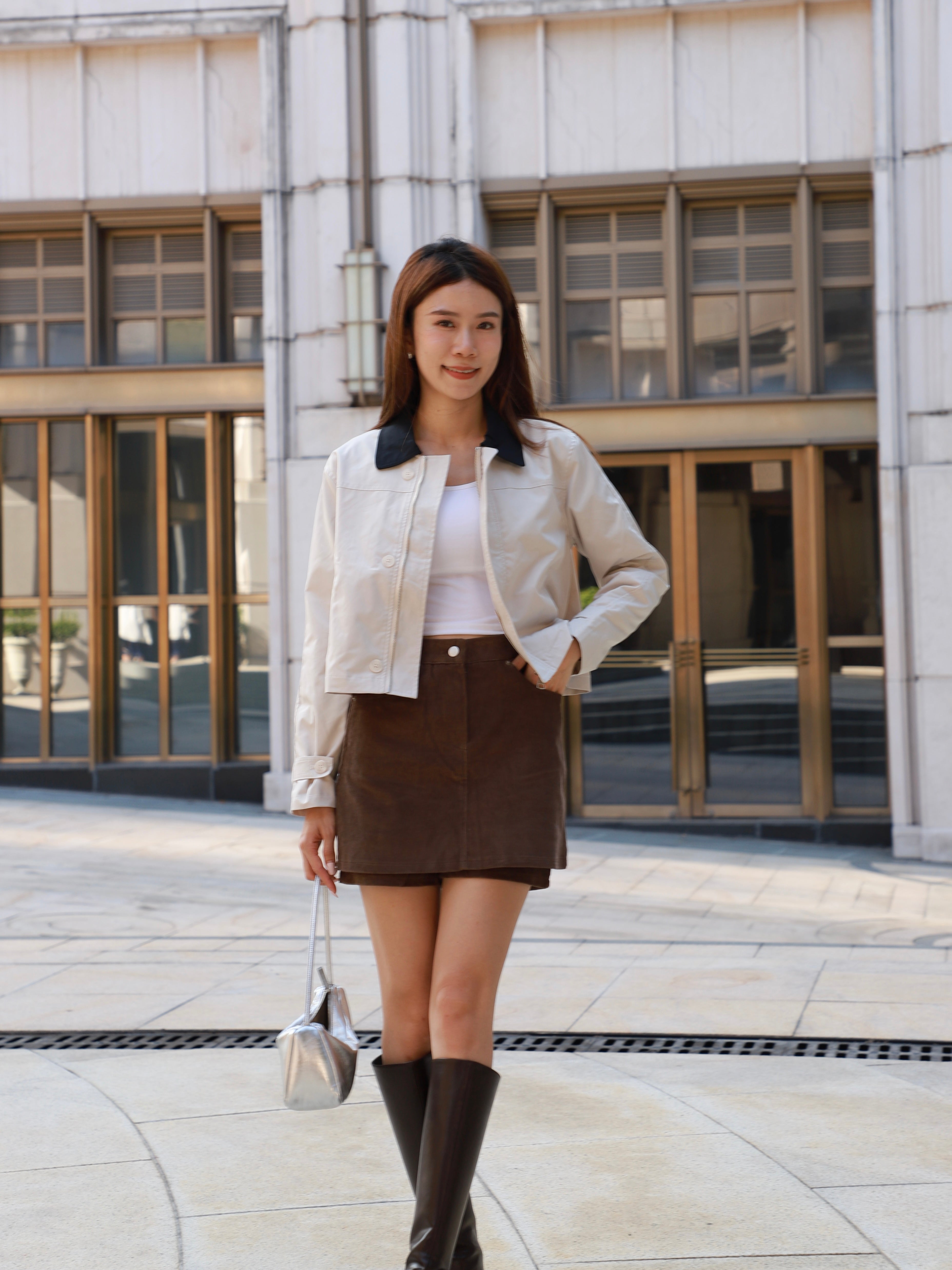 Mix Collar French Coat
