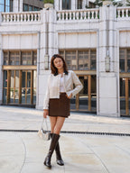 Mix Collar French Coat