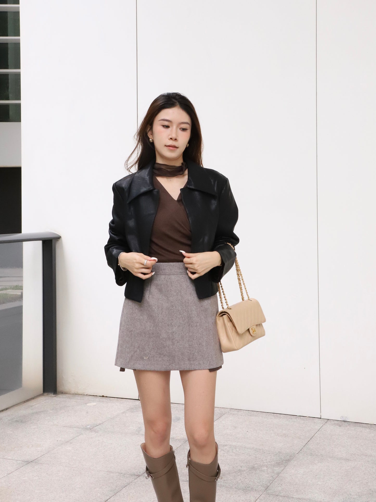 Real Leather Collar Jacket