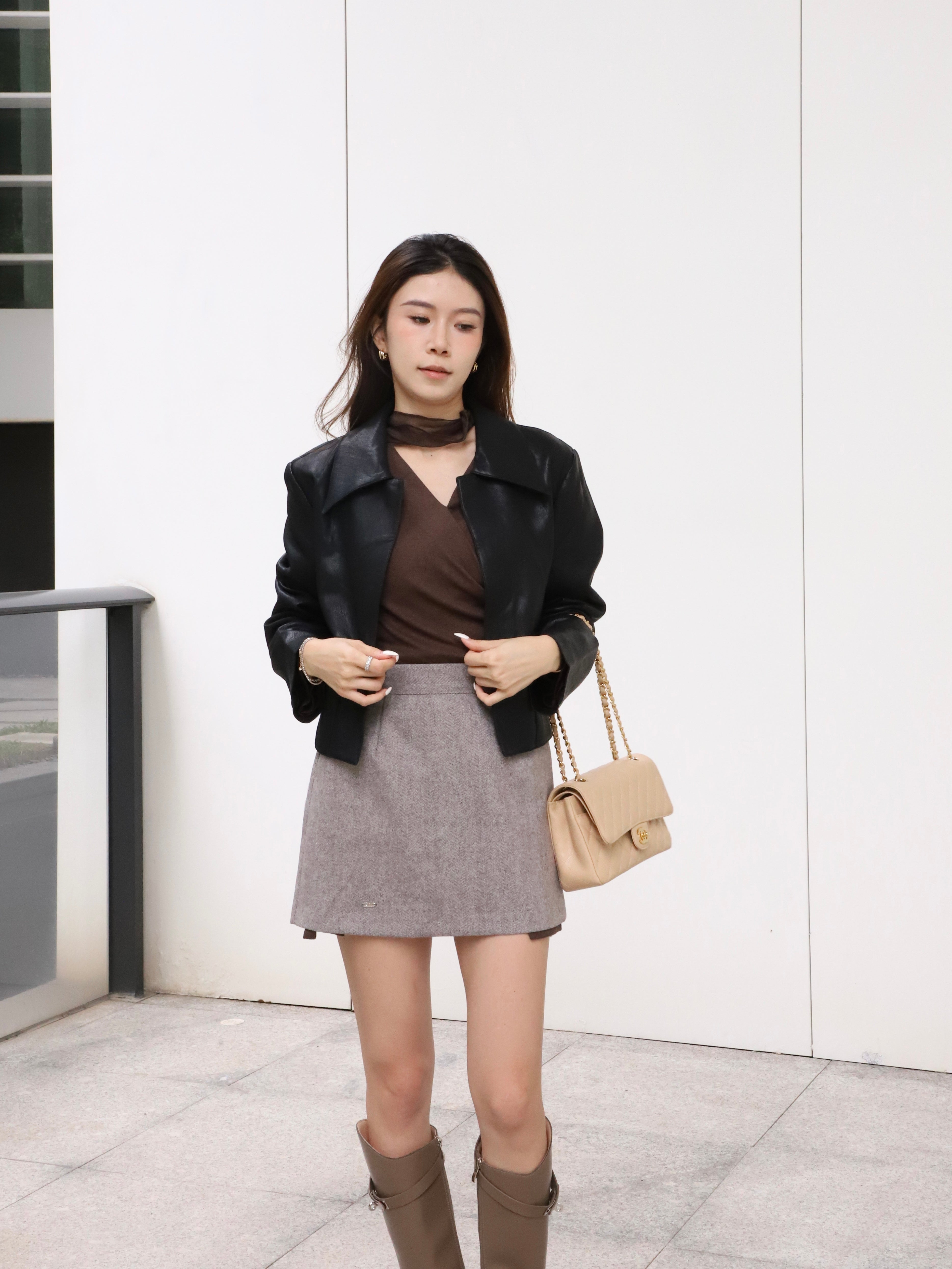 Real Leather Collar Jacket