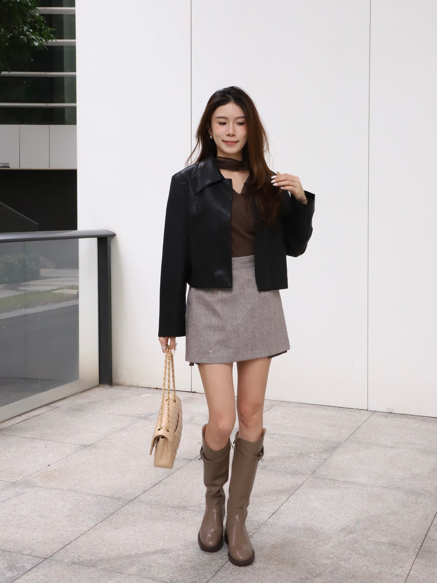 Real Leather Collar Jacket