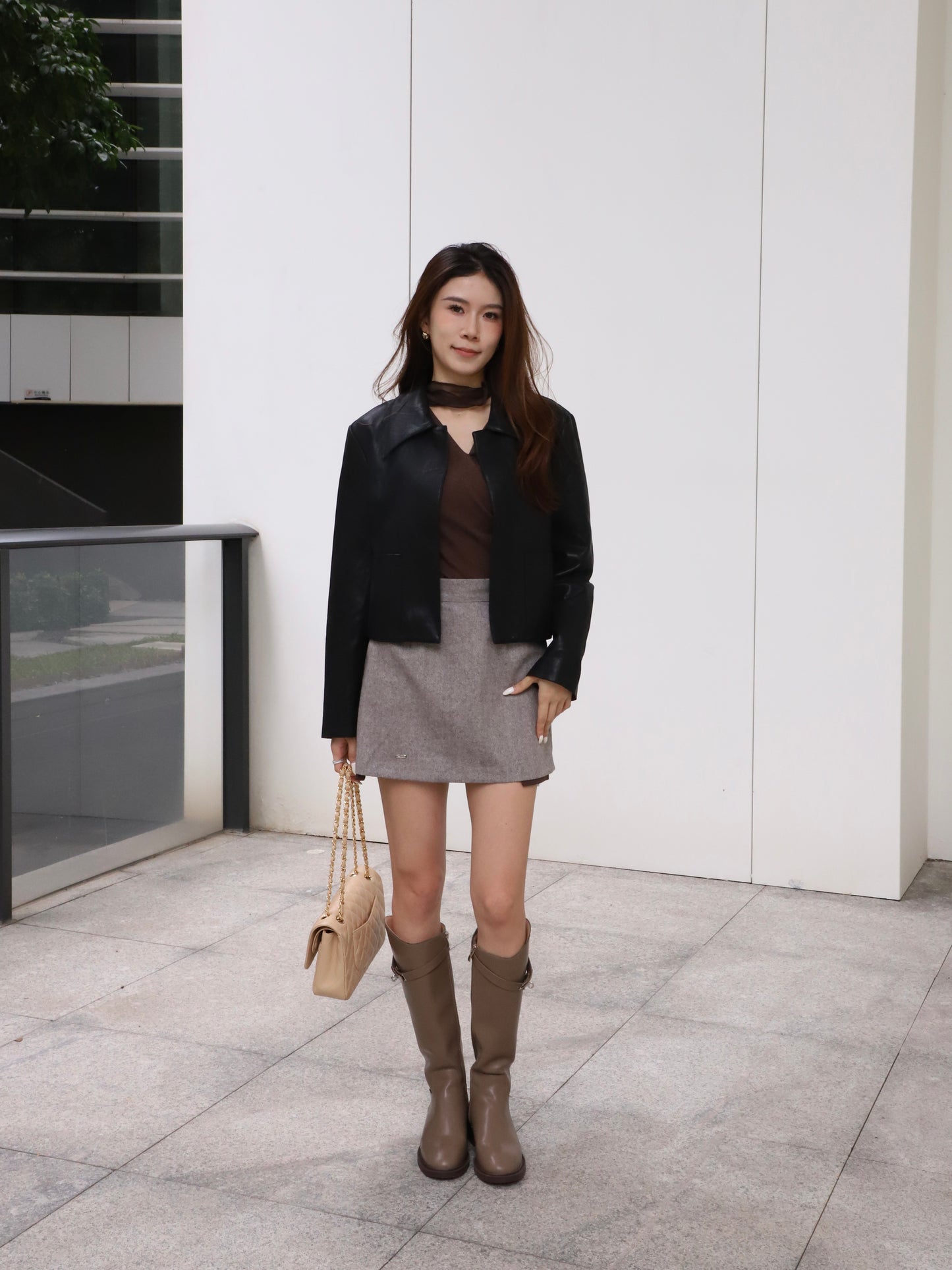 Real Leather Collar Jacket