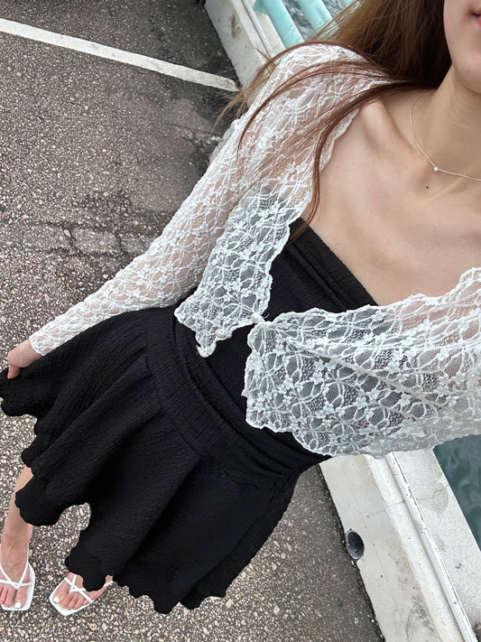 Lace Tied Cardigan